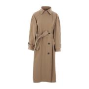 Brunello Cucinelli Beige Dubbelknäppt Trenchcoat Beige, Dam