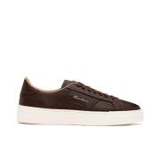 Santoni Bruna lädersneakers Brown, Herr