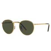 Ray-Ban Nya Round Rb3637 Solglasögon Gröna Linser Yellow, Unisex