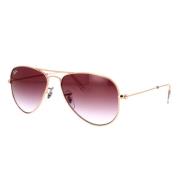 Ray-Ban Junior Aviator Solglasögon Rosa Guld Lila Yellow, Unisex