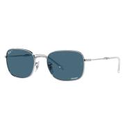 Ray-Ban Polariserade kuddformade solglasögon blå Gray, Unisex