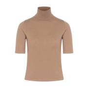 Max Mara Kamel Lana T-shirt Brown, Dam