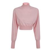 Max Mara Rosa & Lila Turtleneck Tröja Aw24 Pink, Dam