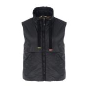 Max Mara Svart Puffer Vest Black, Dam