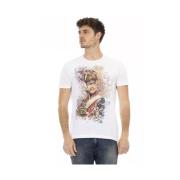 Trussardi Grafisk Front Vit T-shirt White, Herr