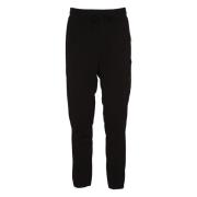 C.p. Company Cargo Sweatpants i Svart Stretch Fleece Black, Herr