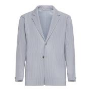 Issey Miyake Grå Jackor Homme Plisse Stil Gray, Herr