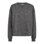 Co'Couture Leocc Sweat Sweatshirt med broderad detalj Gray, Dam