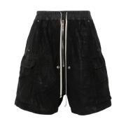 Rick Owens Cargo Svarta Shorts Black, Herr