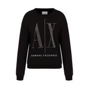 Armani Exchange Svarta Tröjor för Män Black, Dam