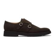 Church's Brun Mocka Dubbel Monk Strap Skor Brown, Herr