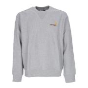 Carhartt Wip Script Sweat Crew Neck Sweatshirt Gray, Herr