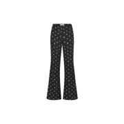 Fabienne Chapot Flared High-Waisted Puck Trousers Multicolor, Dam