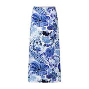 FABIENNE CHAPOT Le Pacha Azure A-Linje Midi Kjol Blue, Dam