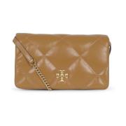 Tory Burch Brun Diamant Quilt Kedjeplånbok Brown, Dam