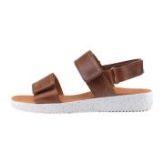 Nature Footwear Karen Läder Sandal Tobak Modell Brown, Dam