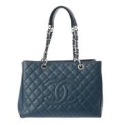 Chanel Vintage Pre-owned Laeder totevskor Blue, Dam