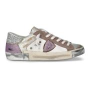 Philippe Model Vita Beige Lila Tennisskor Multicolor, Dam