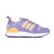 Adidas Lila Låg Topp Sneaker med Orange Accents Purple, Dam