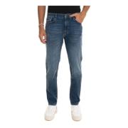 Boss 5-ficks denim jeans med rak ben Blue, Herr