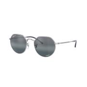 Ray-Ban Jack Solglasögon Silver/Blå Gray, Unisex