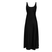 Jil Sander Elegant Maxi Dresses Collection Black, Dam