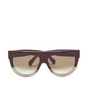 Celine Vintage Pre-owned Plast solglasgon Brown, Dam