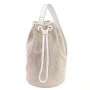 Hermès Vintage Pre-owned Tyg axelremsvskor Beige, Dam