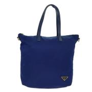 Prada Vintage Pre-owned Tyg prada-vskor Blue, Dam