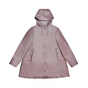 Rains A-linje Jacka för Kvinnor Pink, Unisex