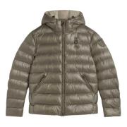 Blauer Quiltad Huva Jacka Beige, Herr