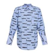 Comme des Garçons Skjorta med logotyp Blue, Herr