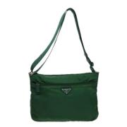 Prada Vintage Pre-owned Tyg prada-vskor Green, Dam