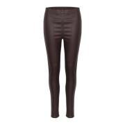 Cream Vävd Legging Choklad Plommon Krokodil Brown, Dam