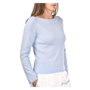 Gran Sasso Polo Neck Stickad Tröja Blue, Dam