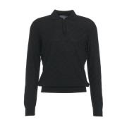 Gender Rutig Stickad Pullover Dragkedja Black, Herr