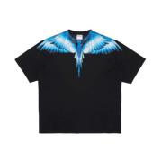 Marcelo Burlon Tryckt kortärmad T-shirt Black, Herr