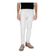 Antony Morato Vit Bomullsblandning Dragkedja Jeans White, Herr