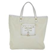 Prada Vintage Pre-owned Tyg totevskor White, Dam