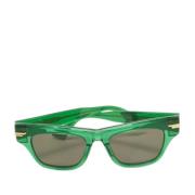 Bottega Veneta Vintage Pre-owned Acetat solglasgon Green, Dam