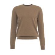 Gender Merino Cashmere Crew Neck Pullover Brown, Herr