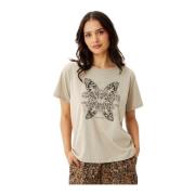 IN Front Prinsessa T-shirt Topp Sand Beige, Dam