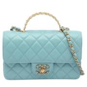 Chanel Vintage Pre-owned Laeder chanel-vskor Blue, Dam