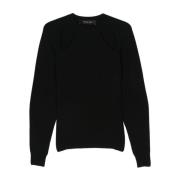 Federica Tosi Svart Sweatshirt Aw24 Dammode Black, Dam