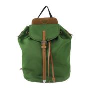 Prada Vintage Pre-owned Tyg ryggsckar Green, Dam