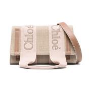 Chloé Beige Linne Läder Väska Beige, Dam