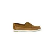 Clarks Beige Läder Slip-On Moccasins Beige, Herr