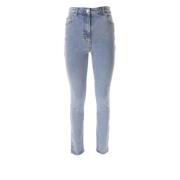 Moschino Klassiska Blå Stretch Bomull Jeans Blue, Dam