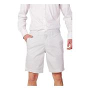 Armani Exchange Vita Bomull Tryckta Shorts Dragkedja Stängning White, ...