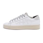 P448 Vit Läder Sneaker med Avtagbar Innersula White, Herr